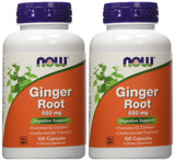 NOW Foods Gingembre Racine 550 mg - Bouteille: soutien digestif potentiel après repas.