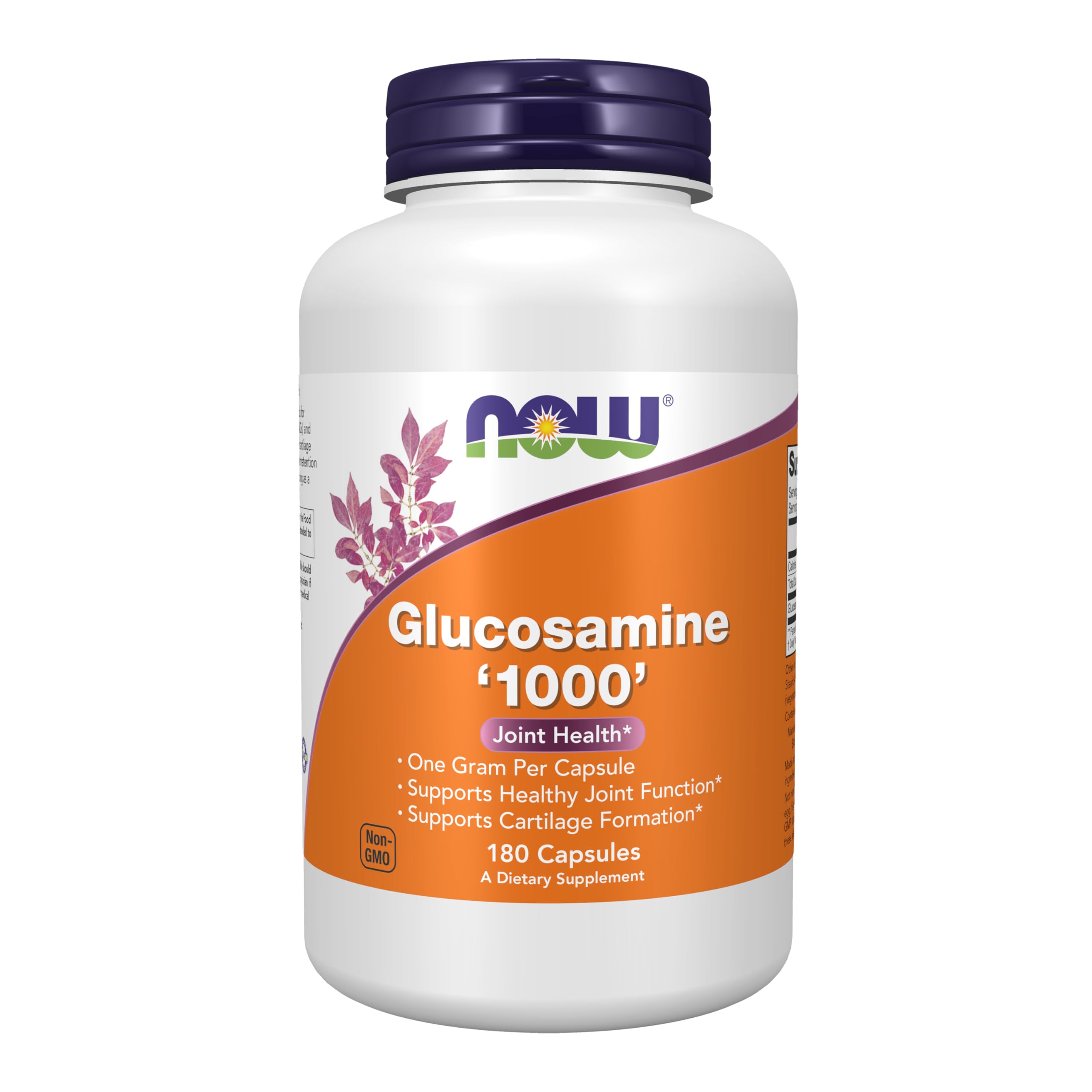 NOW Foods Glucosamine 1000 – Bouteille, soutien potentiel des articulations et mobilité.