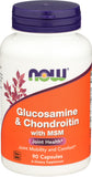NOW Foods Glucosamine-Chondroitin-MSM – bouteille pratique et capsules faciles a prendre