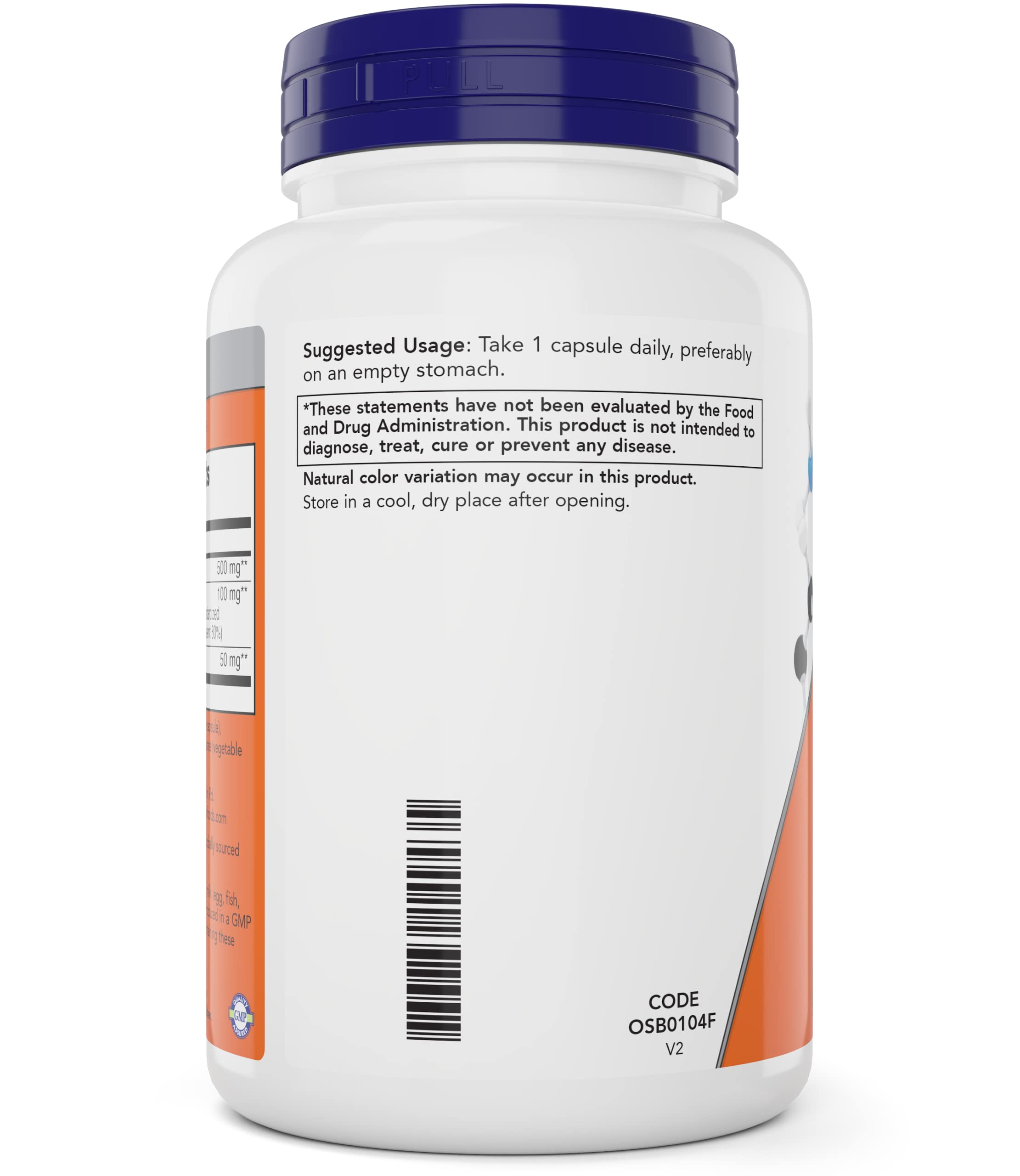 NOW Foods Glutathione 500 mg : association avec acide alpha-lipoïque pour booster l'absorption.