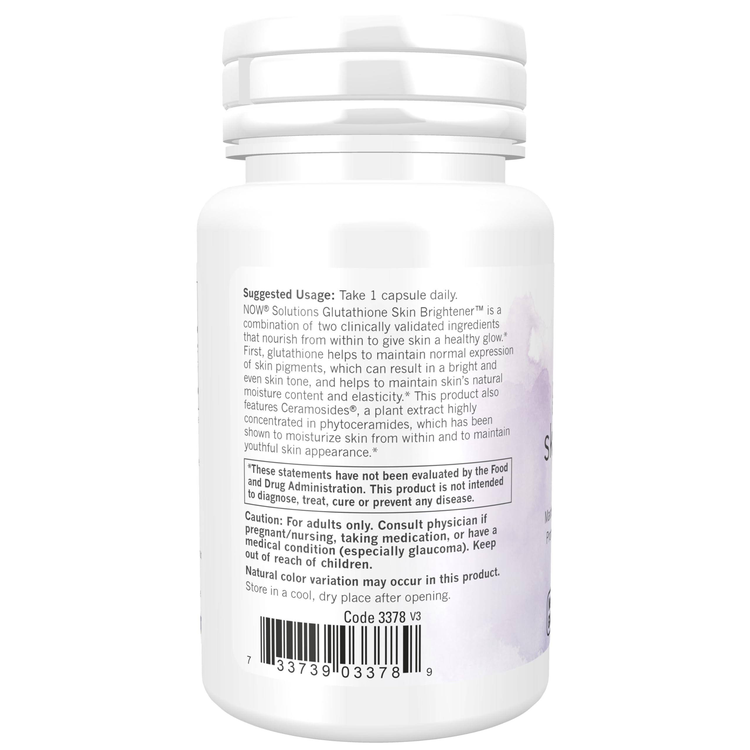 NOW Foods Glutathione Skin Brightener capsule: solution pratique pour routine quotidienne.