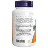 NOW Foods GTF Chromium comprimés en gros plan, texture naturelle et support potentiel du contrôle du glucose.