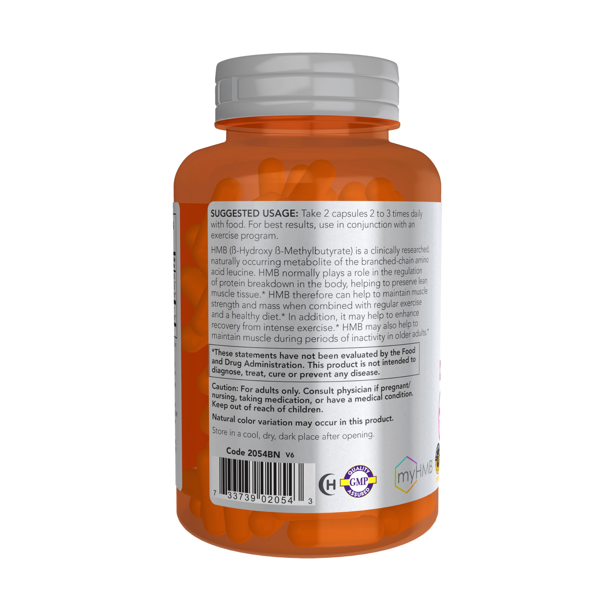 NOW Foods HMB, capsules avec vitamine D-3, complément potentiel pour la fonction musculaire.