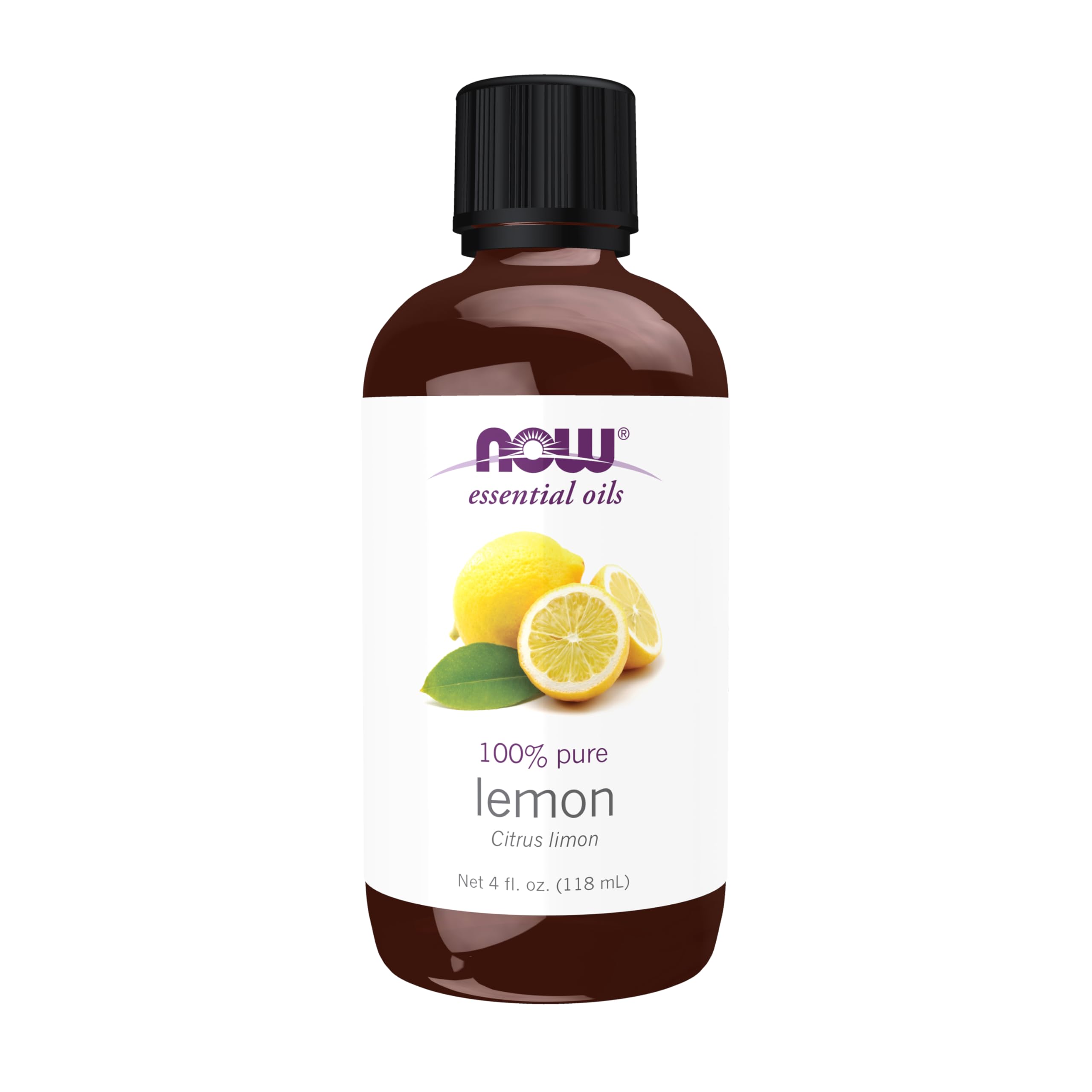 NOW Foods huile citron bouteille: parfum frais et énergisant pour aromathérapie.