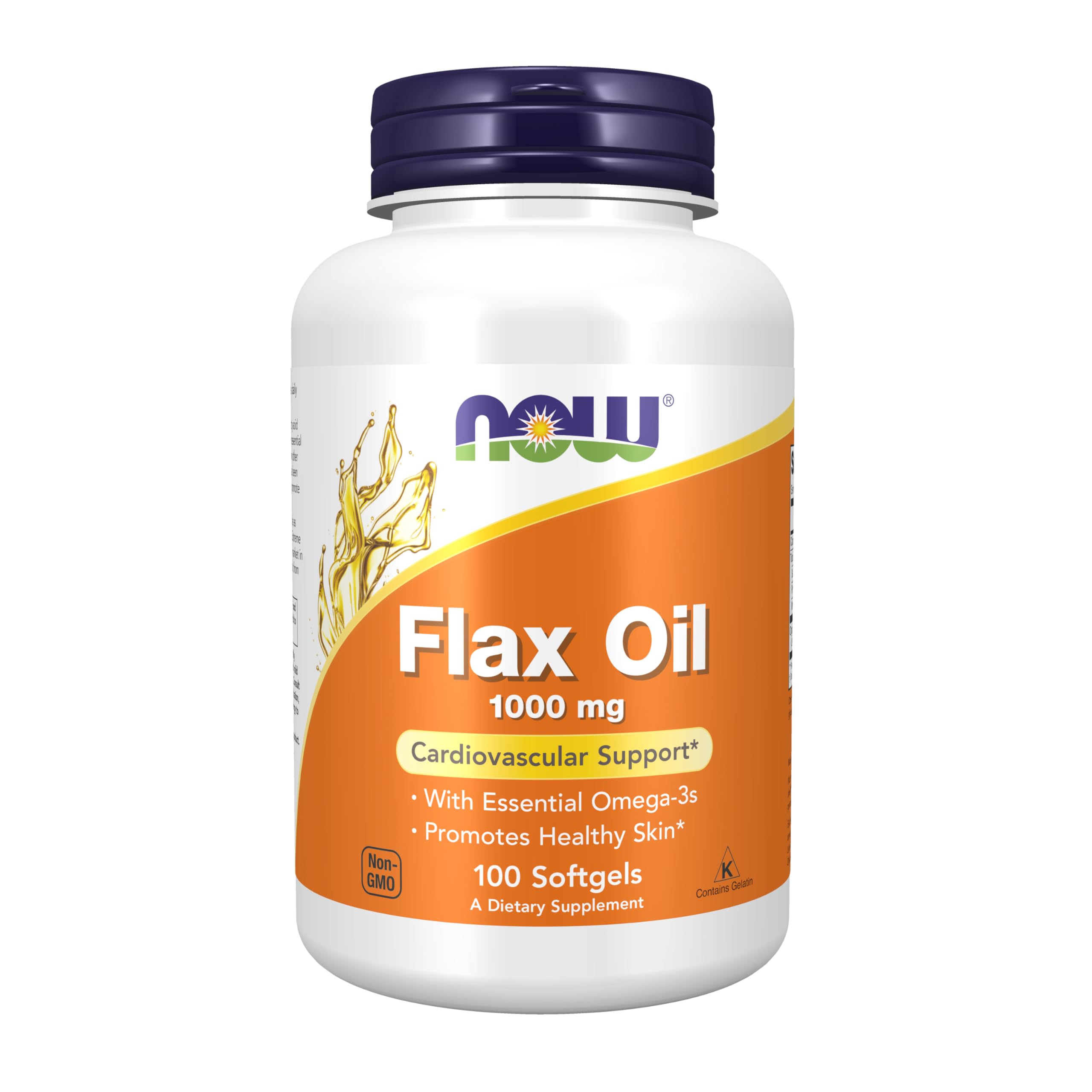 NOW Foods huile de lin, bouteille: source naturelle d’oméga-3 pour l’usage quotidien.