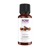 NOW Foods Huile girofle, bouteille 1oz, arôme chaleureux et équilibrant.