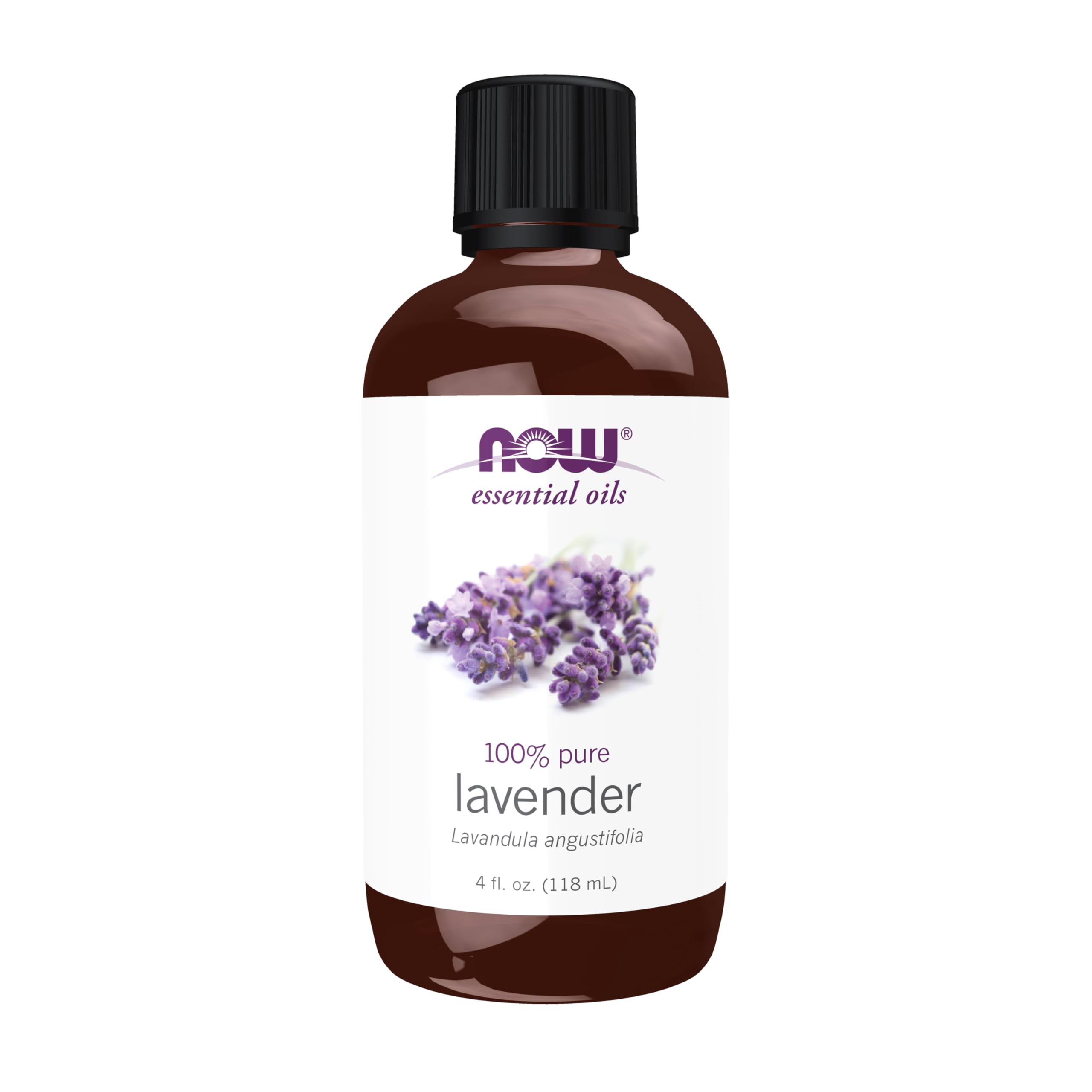 NOW Foods huile lavande – bouteille 4oz, parfum apaisant et pur.