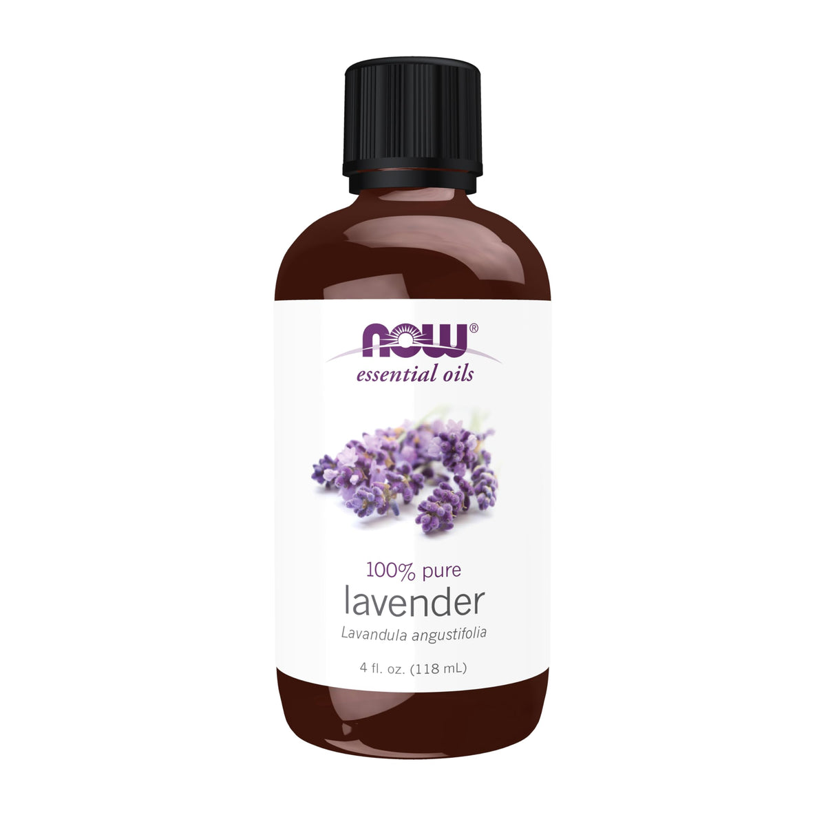 NOW Foods huile lavande – bouteille 4oz, parfum apaisant et pur.
