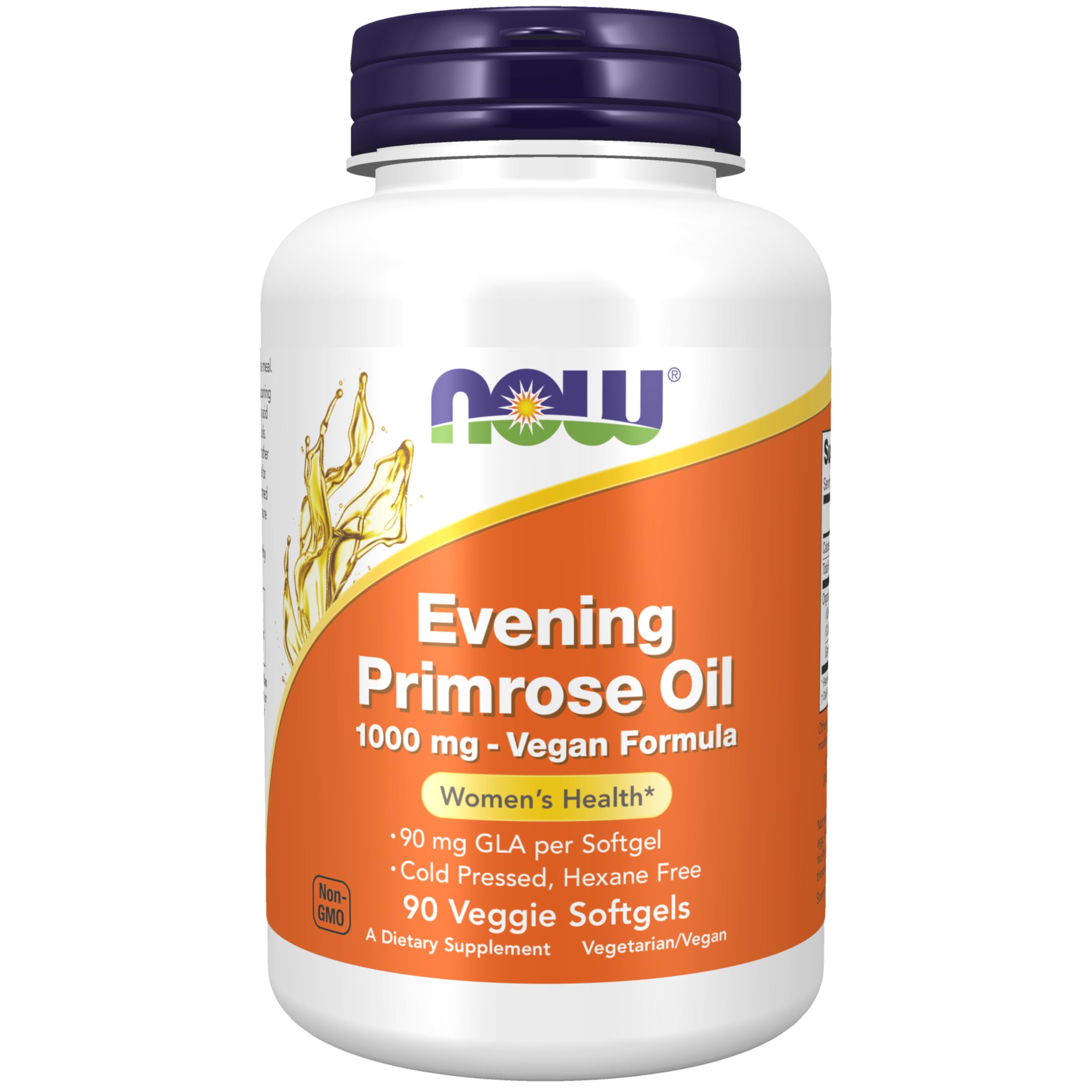 NOW Foods Huile d’Onagre 1000 mg – bouteille, soutien peau et système vasculaire.