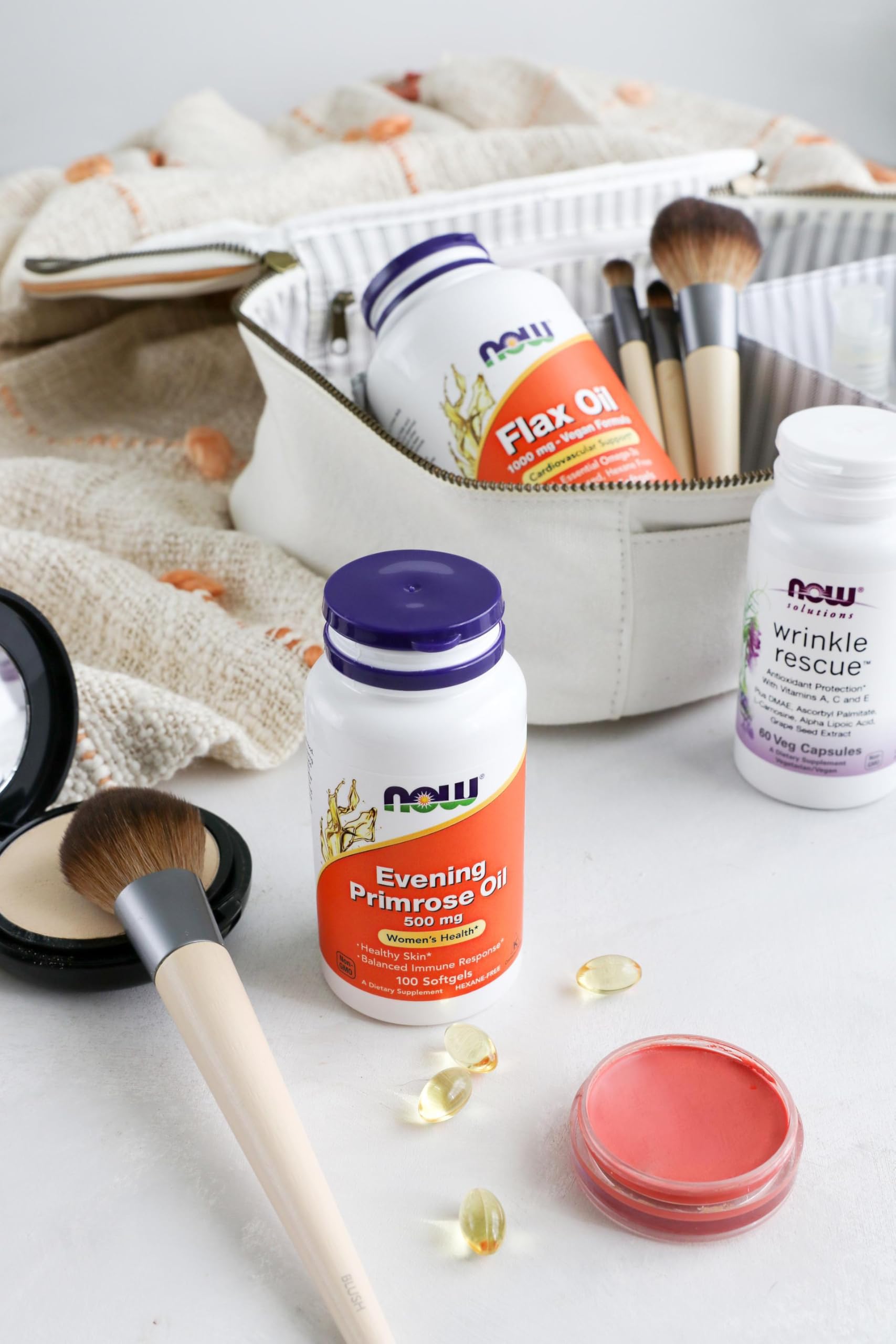 NOW Foods huile d'onagre 500 mg, processus GMP et fabrication USA