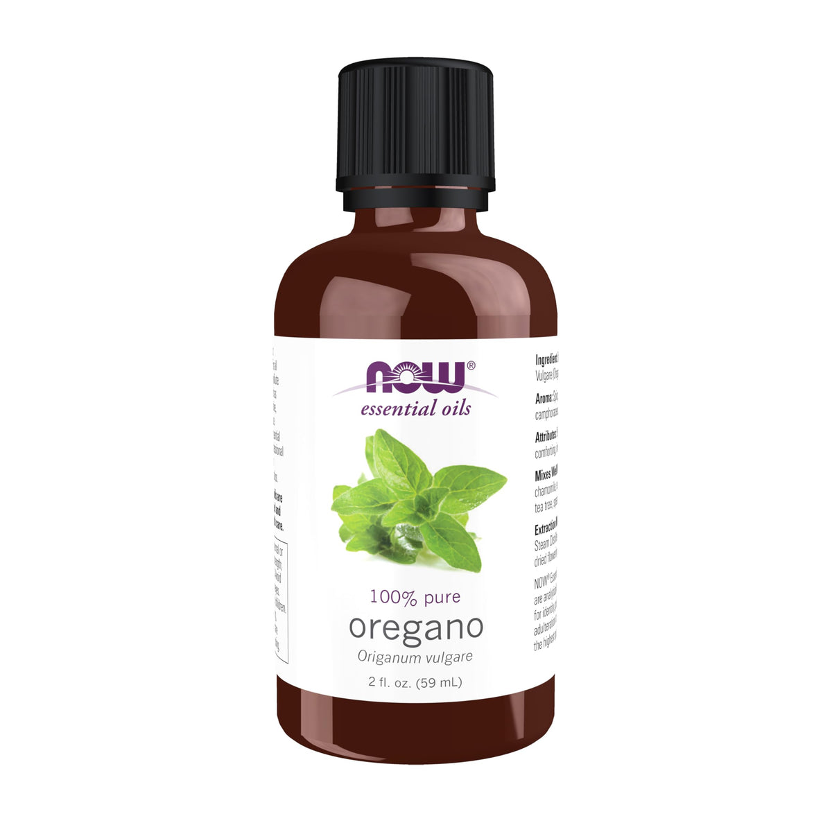 NOW Foods huile d'origan, bouteille ambrée prête pour l'aromathérapie à domicile