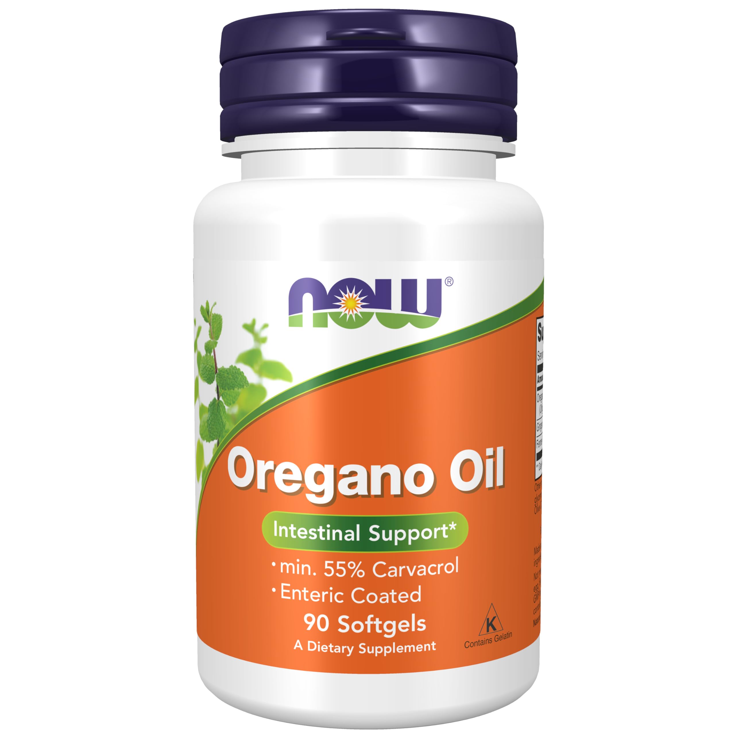 NOW Foods huile-origan-gingembre-anis-bouteille soutient l'équilibre intestinal.