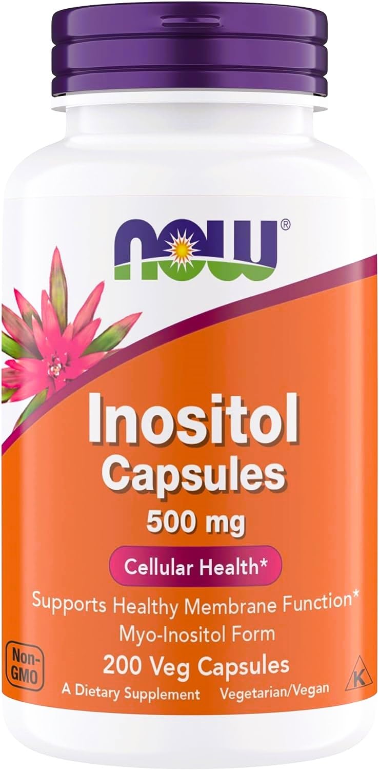NOW Foods Inositol — capsules végétariennes faciles à prendre pour les membranes cellulaires.