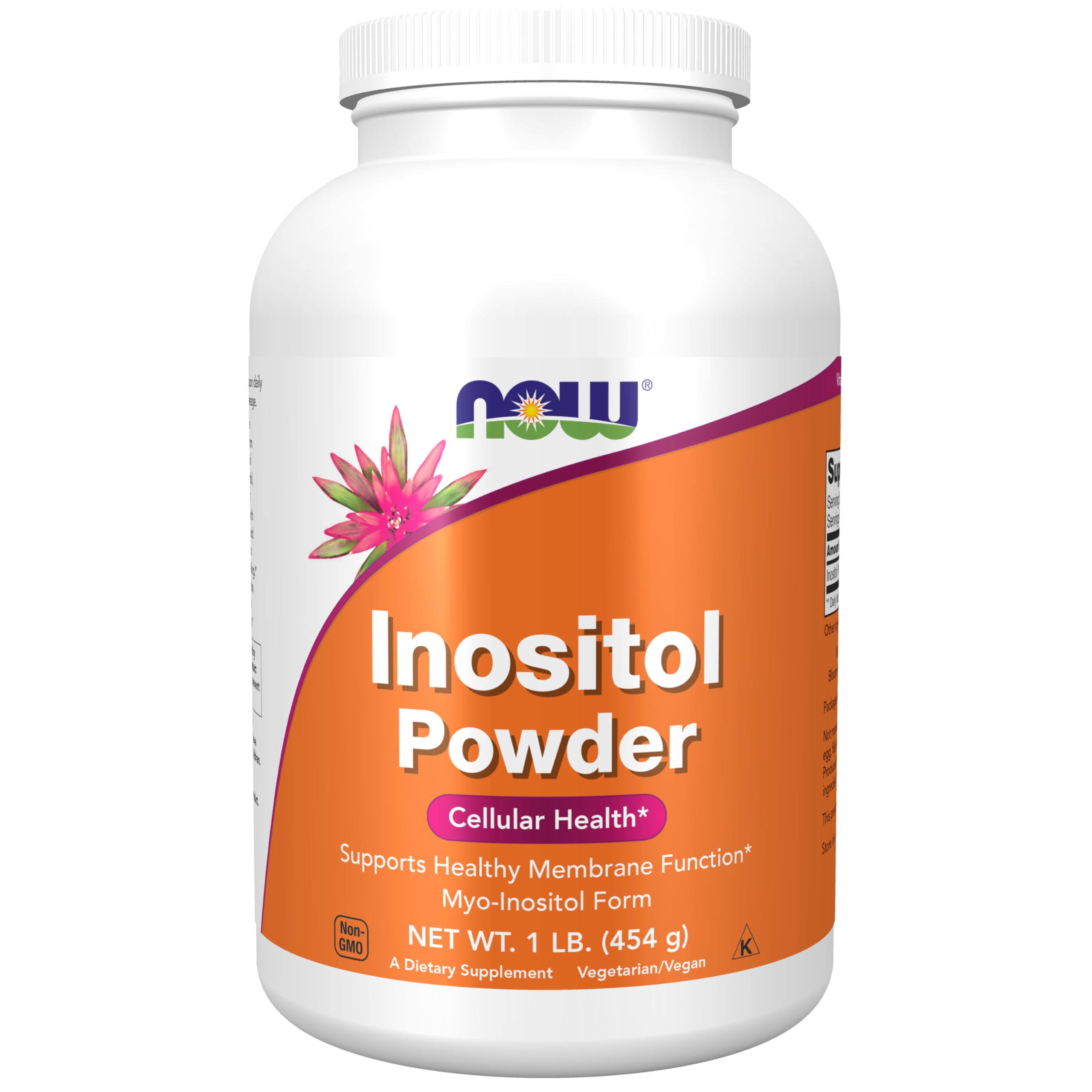 NOW Foods Inositol en poudre dans l'emballage, pratique pour soutenir la signalisation neuronale.