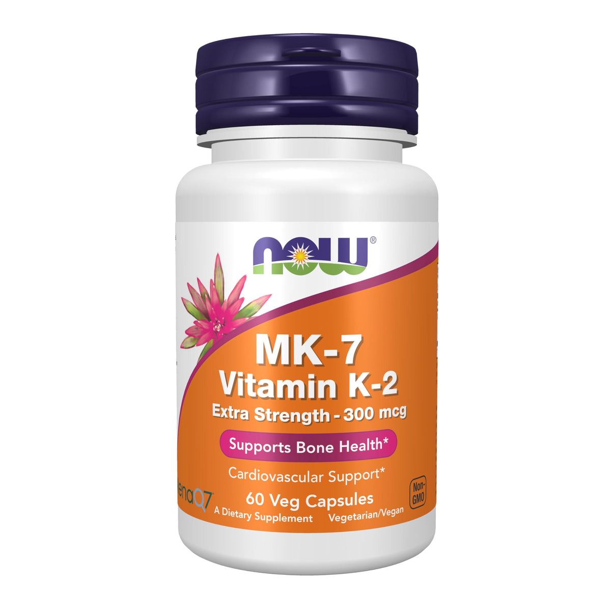 NOW Foods K2 MK-7 300 mcg, bouteille véganes, soutien potentiel à la santé osseuse