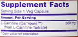 NOW Foods L-Carnitine 500 mg – produit certifié GMP et qualité