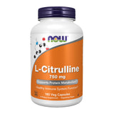 NOW Foods L-Citrulline 750 mg – bouteille, soutien potentiel du métabolisme des protéines.