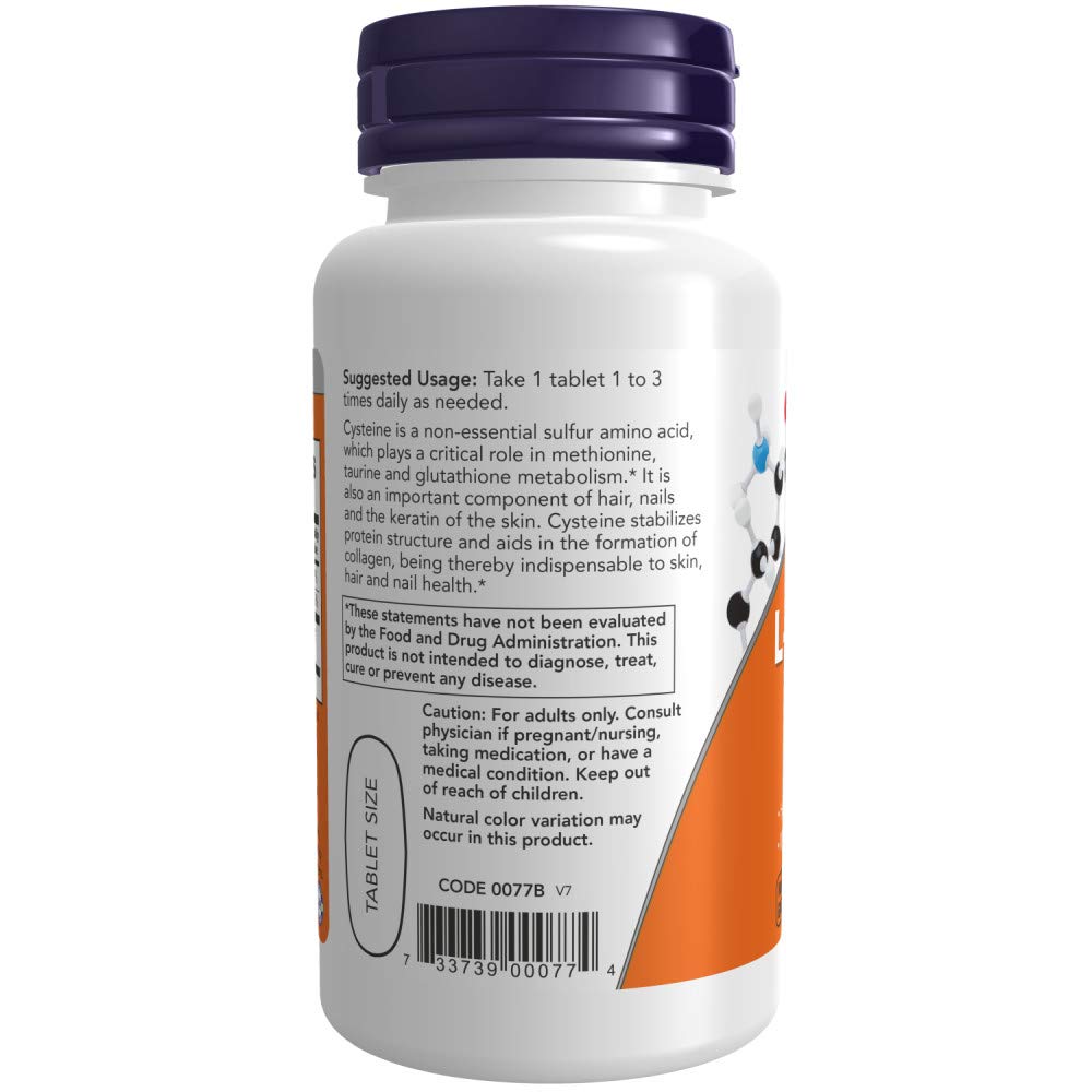 NOW Foods L-Cystéine 500 mg en main routine beauté quotidienne
