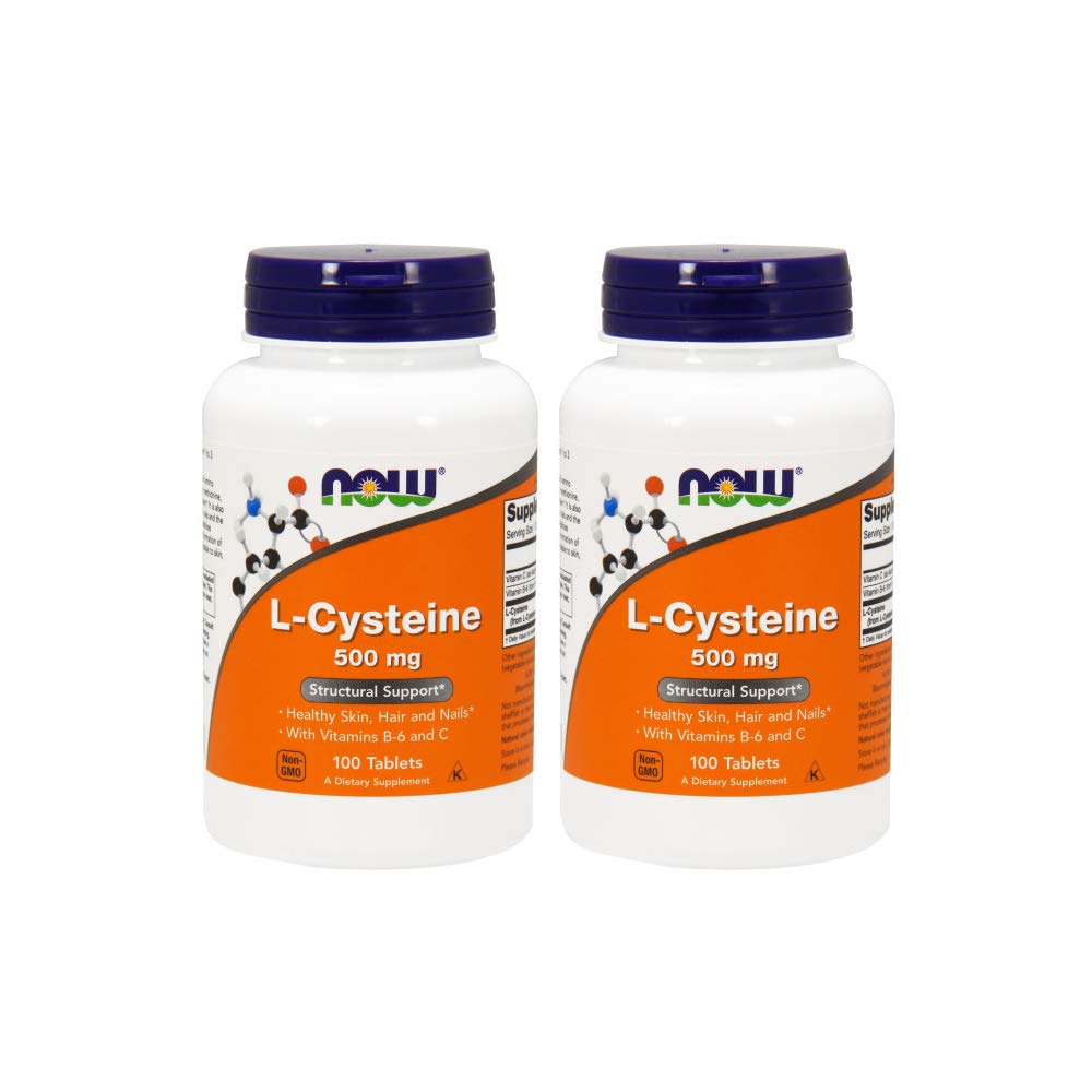 NOW Foods L-Cystéine 500 mg pack de 2 boîtes soutient potentiel du métabolisme des protéines