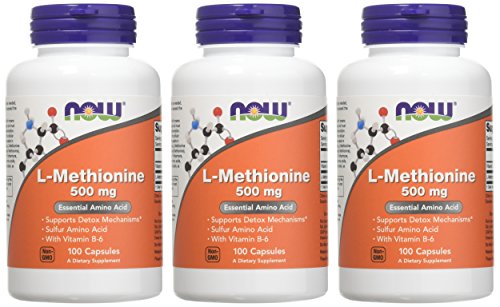 NOW Foods L-Méthionine 500 mg, capsules, forme L naturelle pour routine quotidienne.