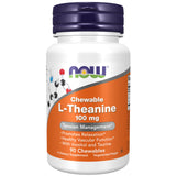 NOW Foods L-Theanine gommes framboise, détente en douceur et concentration soutenue.