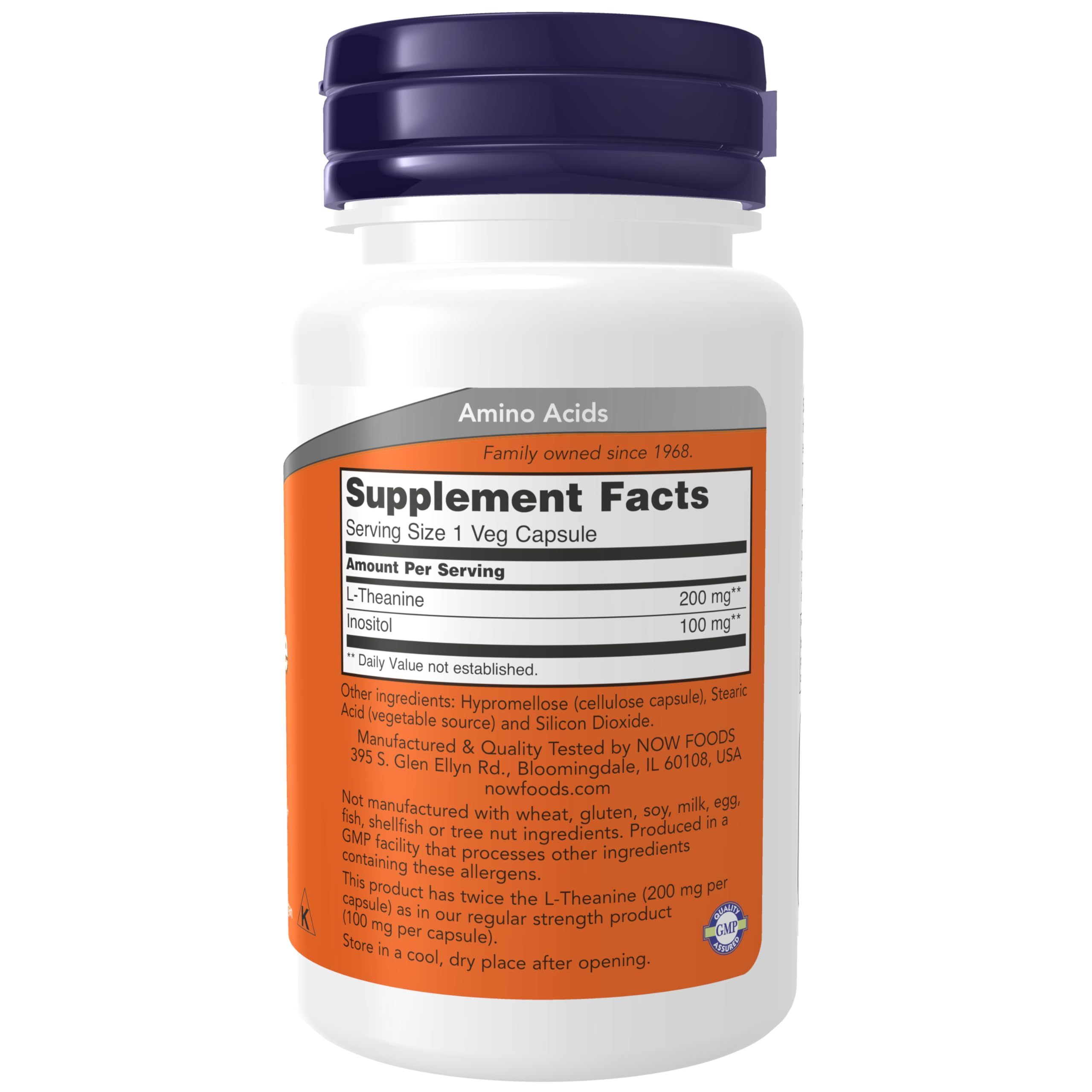 NOW Foods L-Theanine, capsules, aide à rester concentré lors de moments calmes.