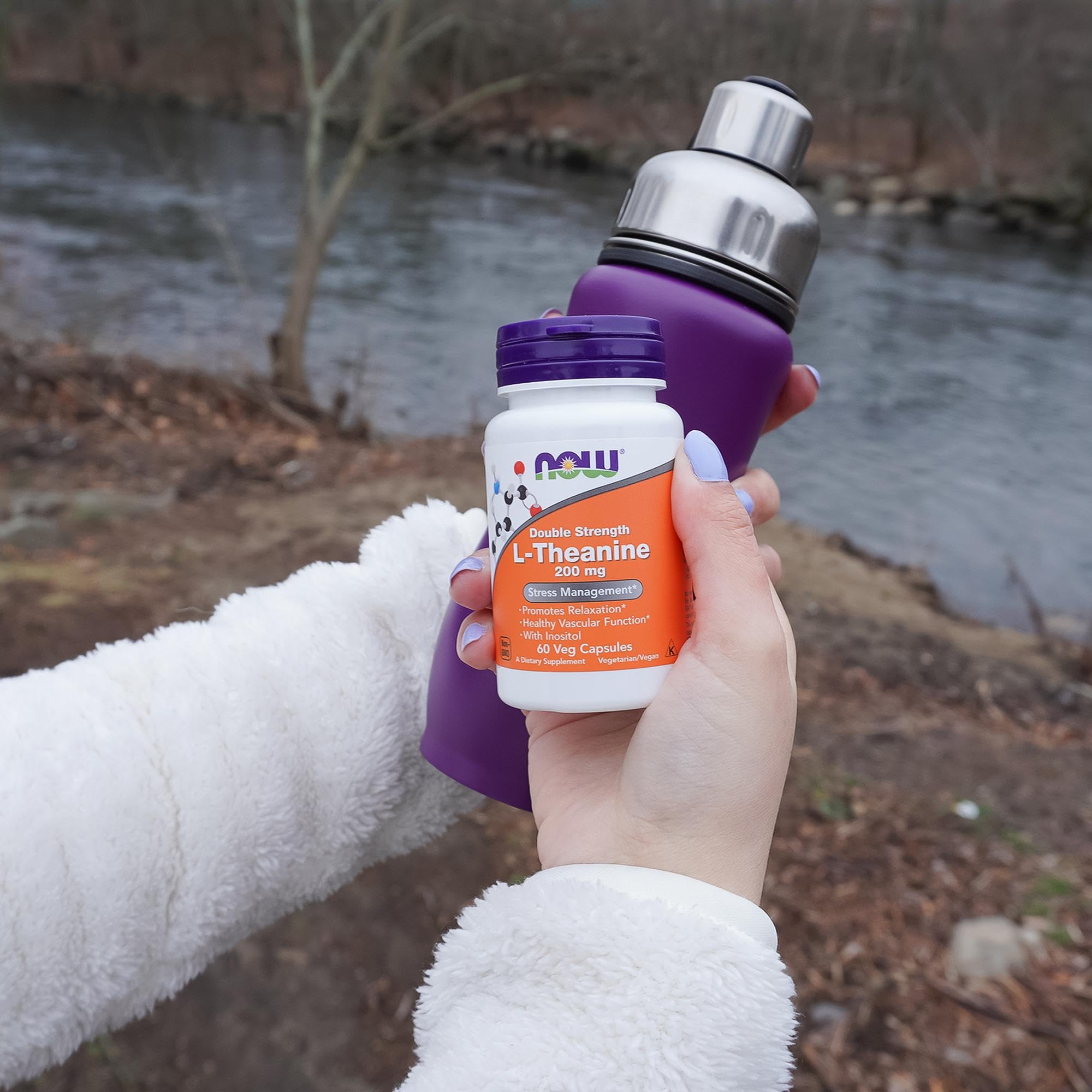 NOW Foods L-Theanine, gelules, dosage pratique pour le quotidien.