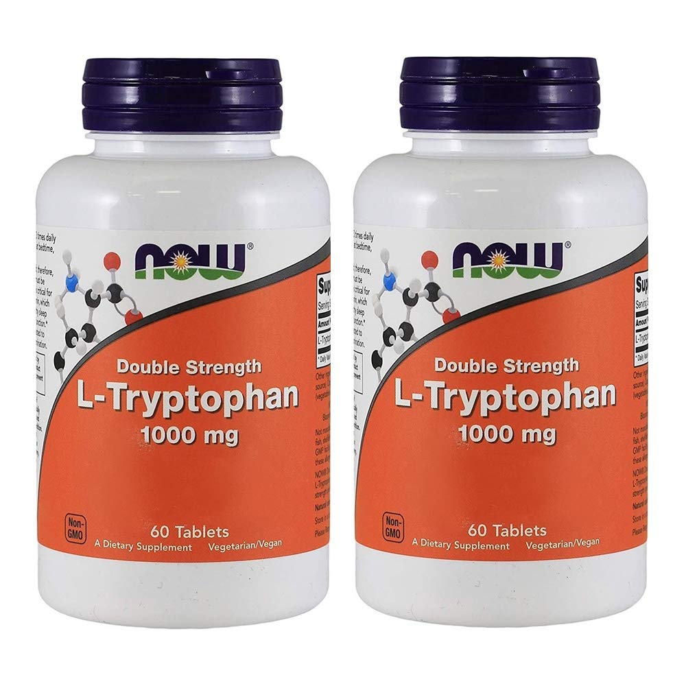 NOW Foods L-Tryptophane 1000 mg, boîte 60, soutien potentiel relaxation et sommeil.