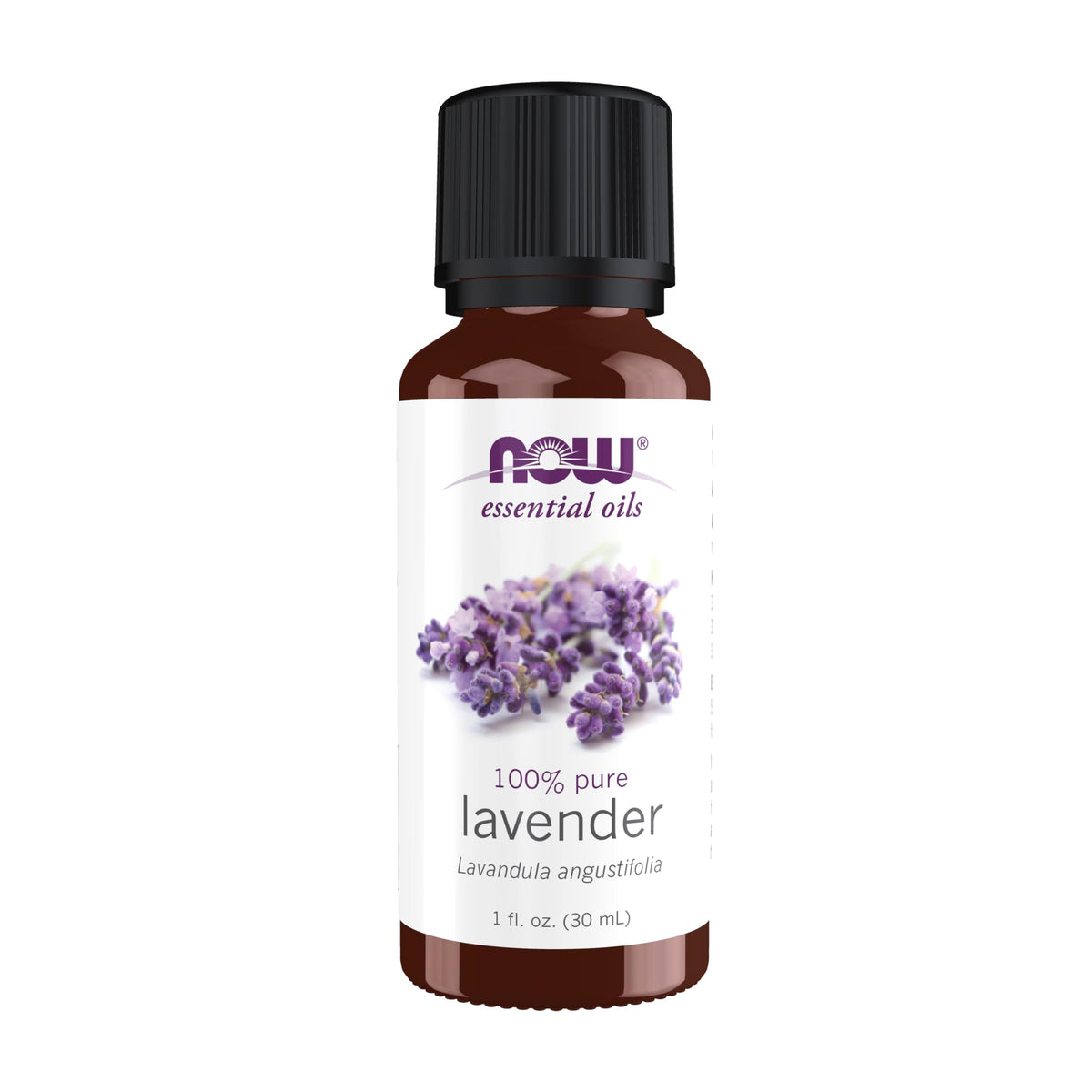 NOW Foods Lavande huile - bouteille compacte, idéale pour diffusion relaxante à domicile.