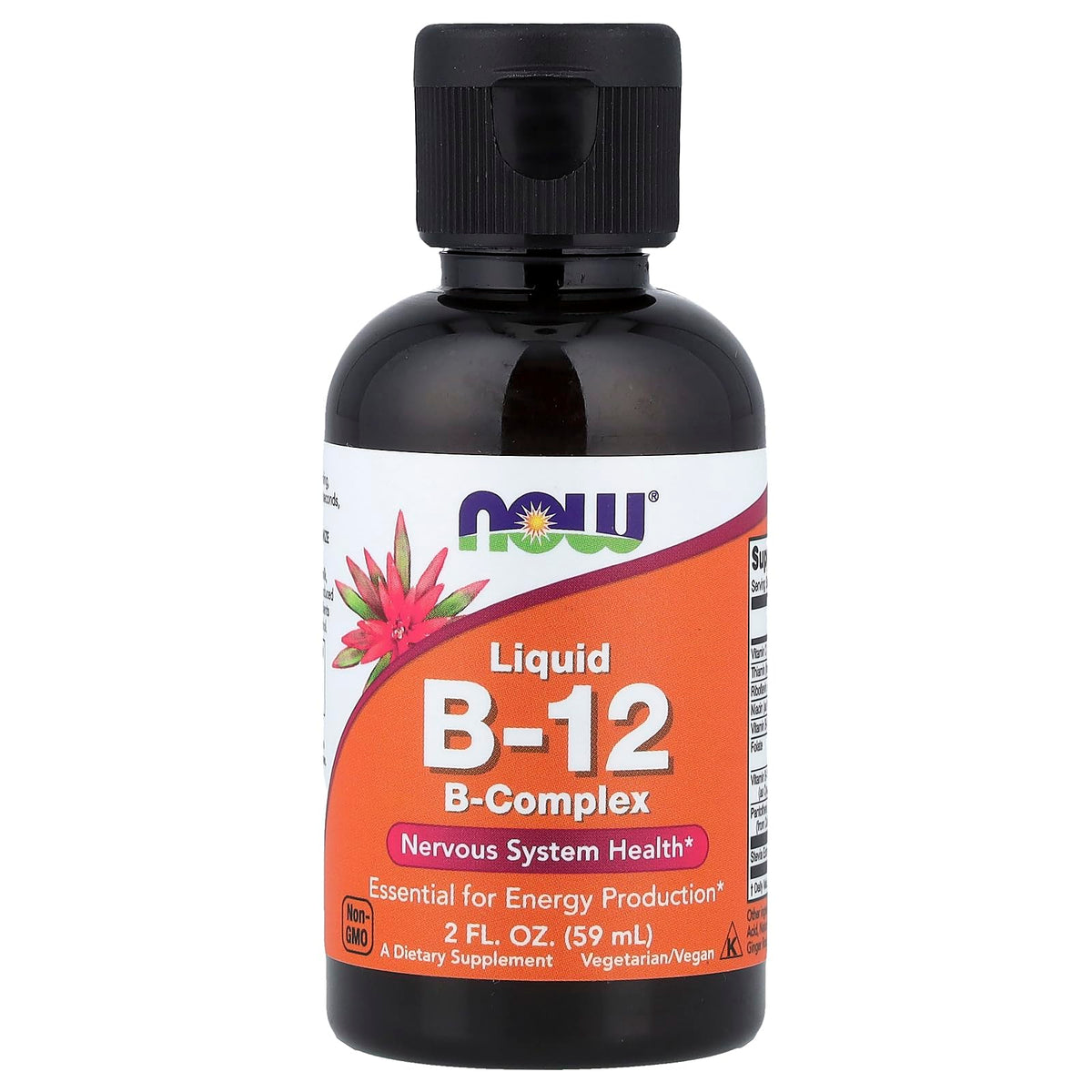 NOW Foods B-12 liquide, bouteille et compte-gouttes, soutien potentiel pour l'énergie
