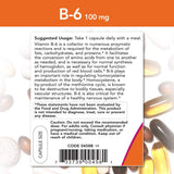 NOW Foods Lot de 2 B6 100 mg – solution économique