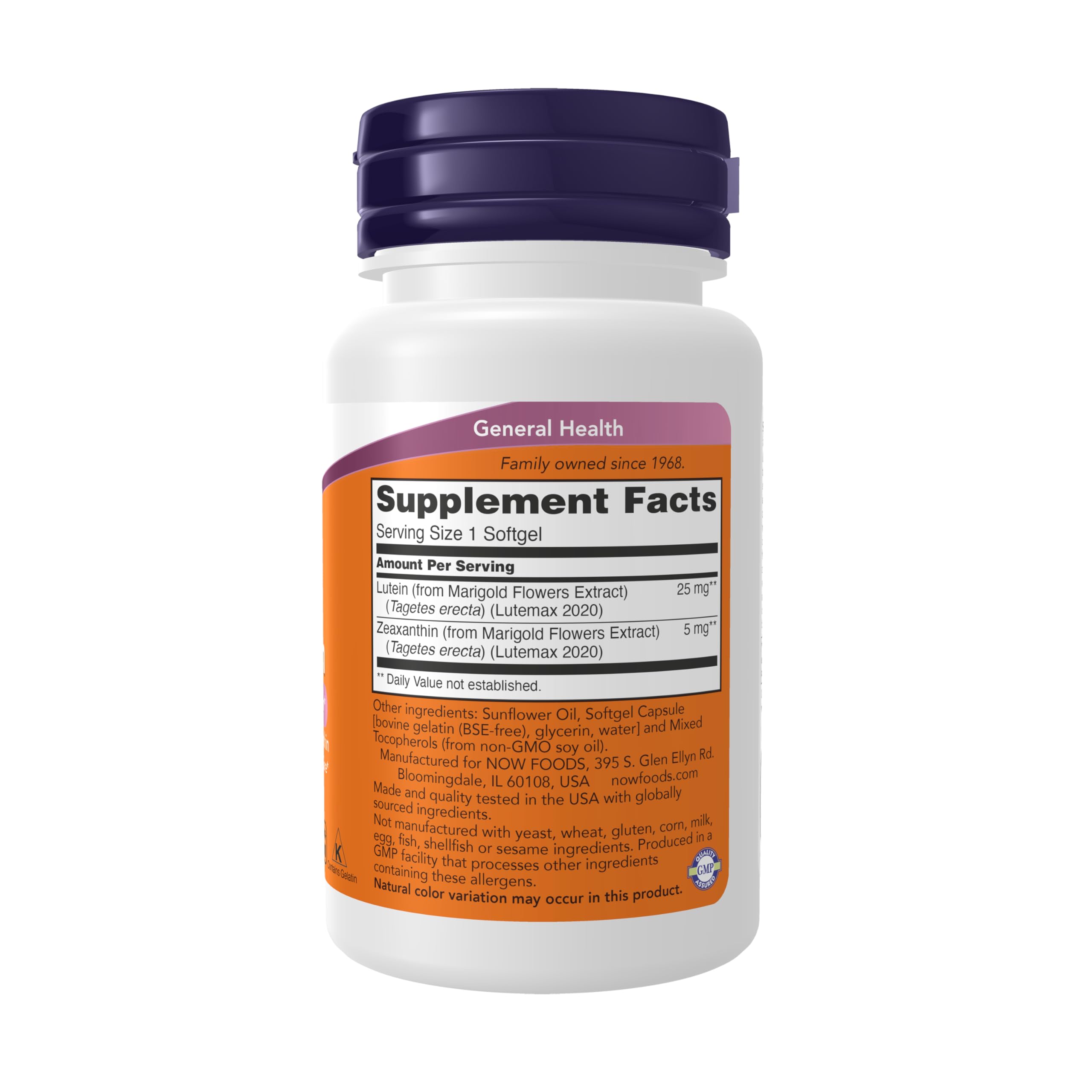 NOW Foods Luteine et Zeaxanthine – protection lumière bleue pour la macula