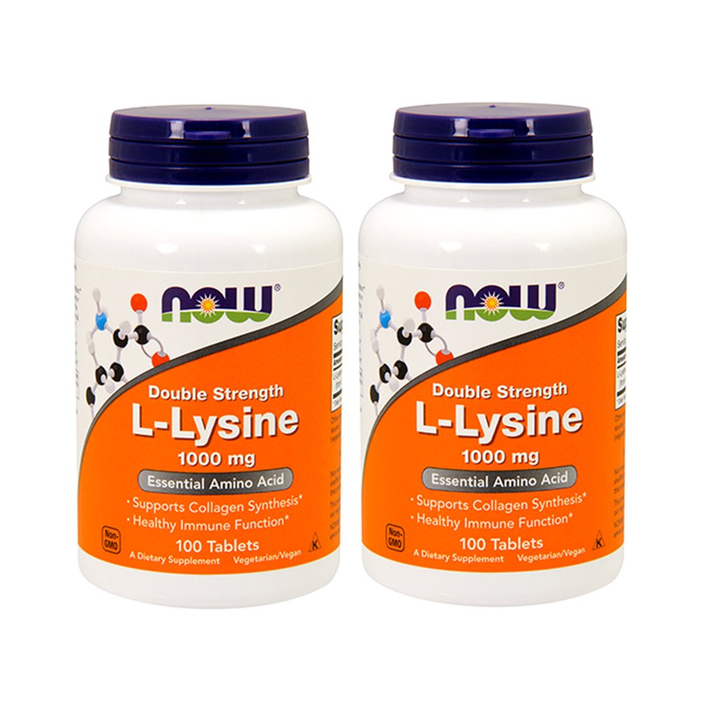 NOW Foods L-Lysine 1000 mg – bouteille avec capsules vegan prêtes à l'emploi