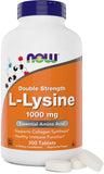 NOW Foods L-Lysine 1000 mg, comprimés; apport en acide aminé essentiel.