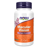 NOW Foods Macular Vision Softgel — bouteille avec gélules favorisant la clarté visuelle.