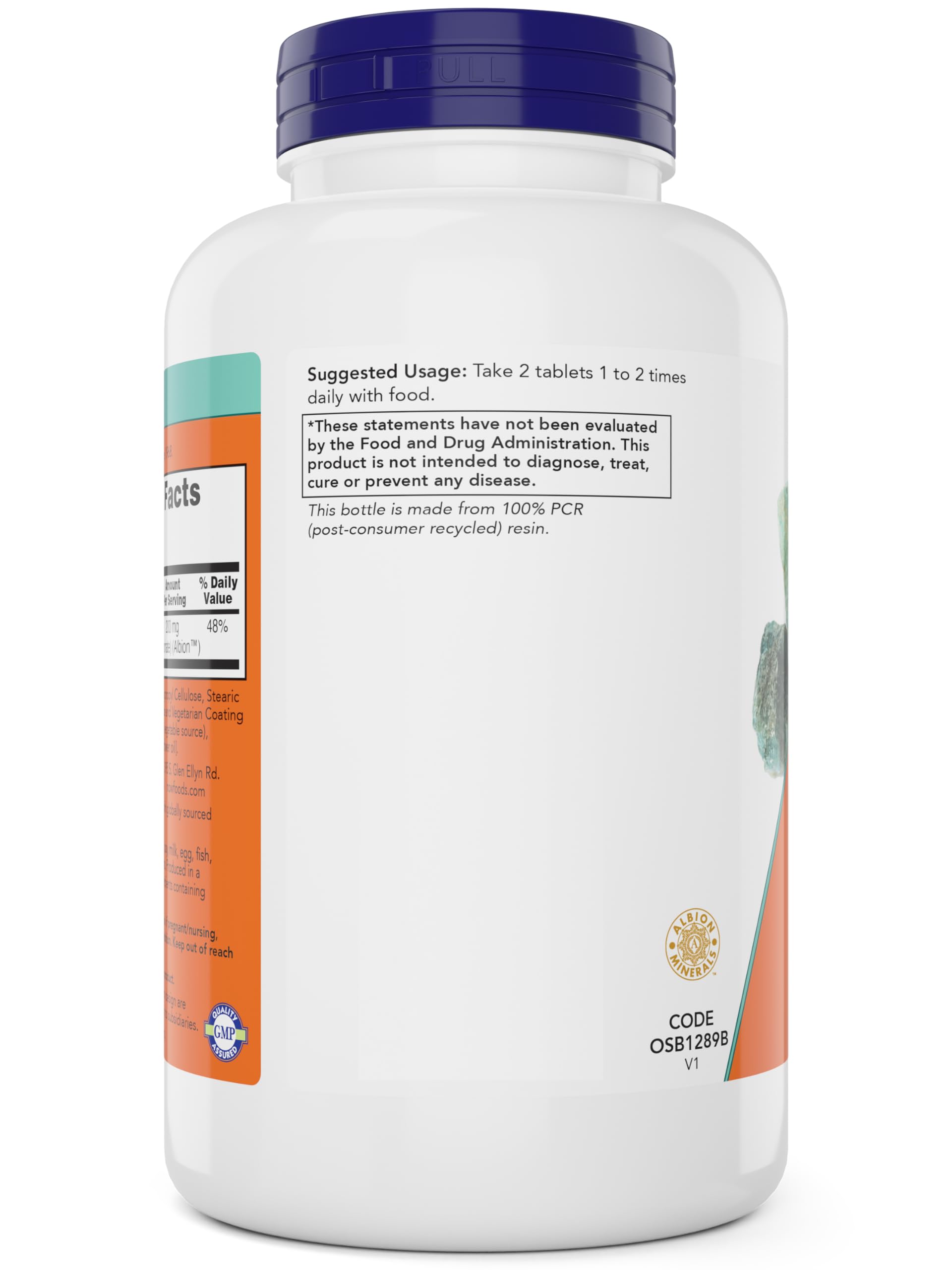 NOW Foods Magnésium Glycinate – emballage familial et lisibilité, idée de routine santé.