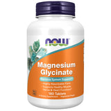 NOW Foods Magnésium Glycinate tablettes absorption élevée et énergie potentielle.