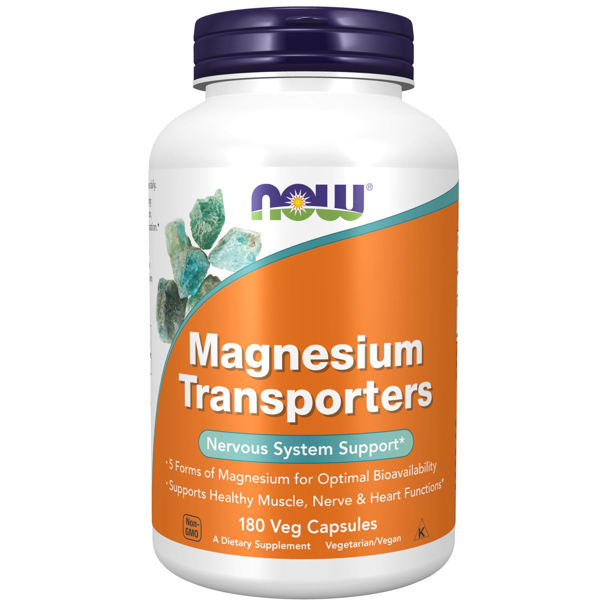 NOW Foods Magnésium Transporteurs, capsules végétales, absorption potentielle améliorée