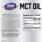 NOW Foods MCT Oil, versement, texture légère idéale pour recettes et boissons