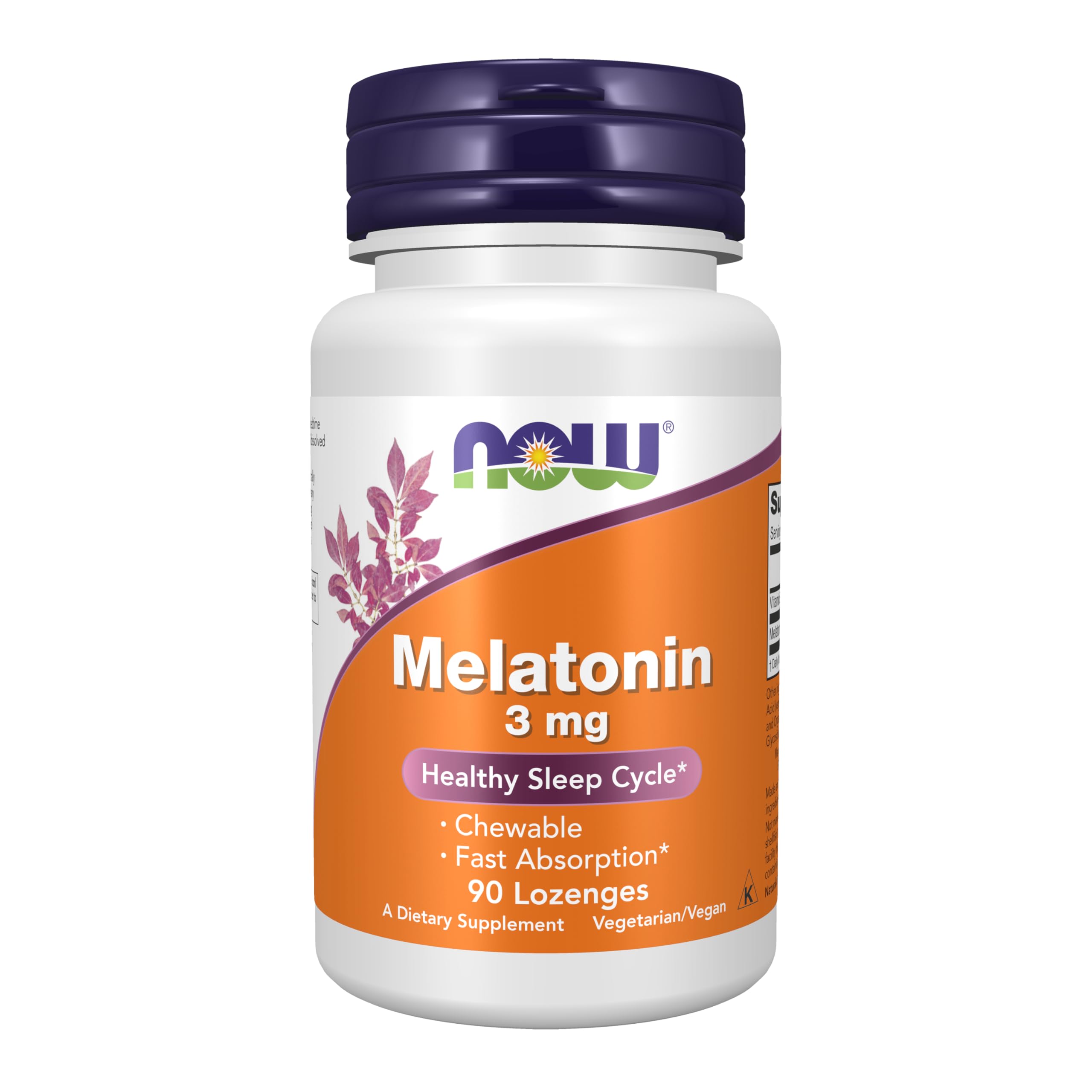 NOW Foods Mélatonine : bouteille, prise facile avant le coucher