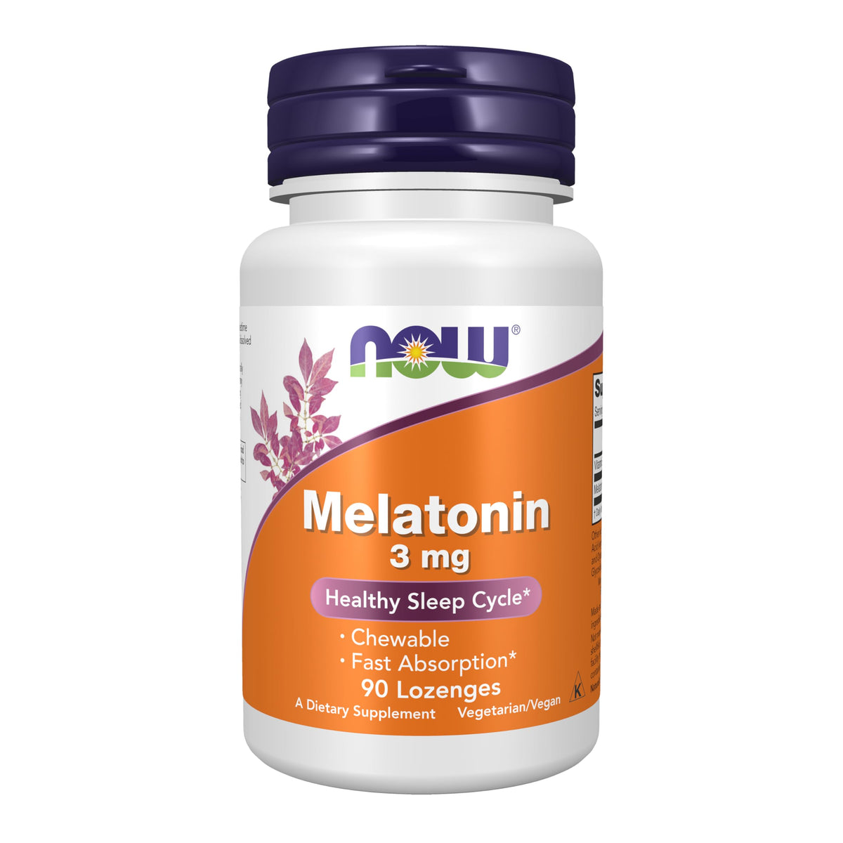 NOW Foods Mélatonine : bouteille, prise facile avant le coucher