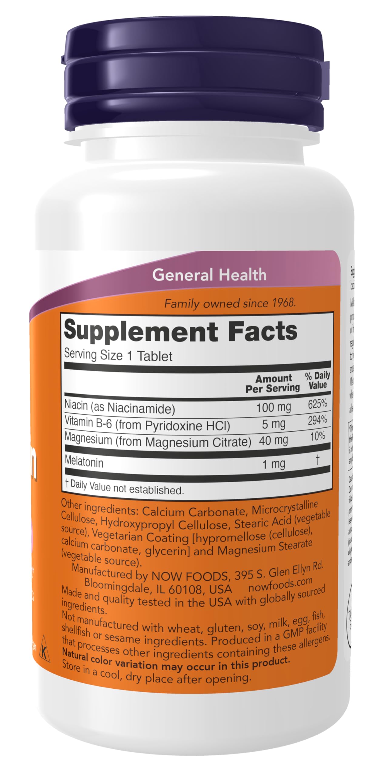 NOW Foods Mélatonine avec cofactors – comprimés et cofactors nutritionnels