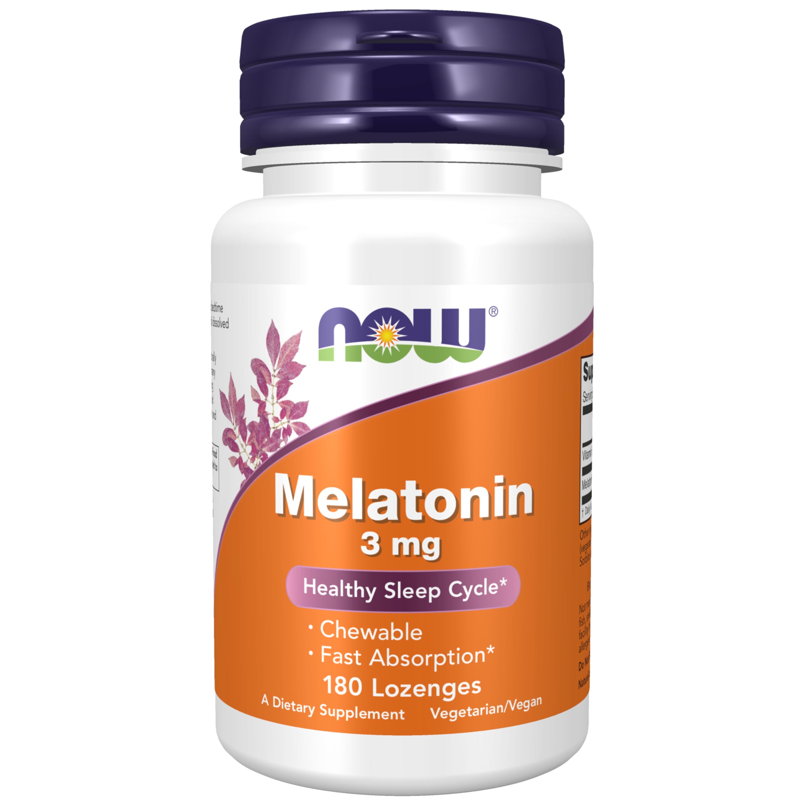 NOW Foods Mélatonine : pastilles à mâcher pour soutenir le sommeil sain.