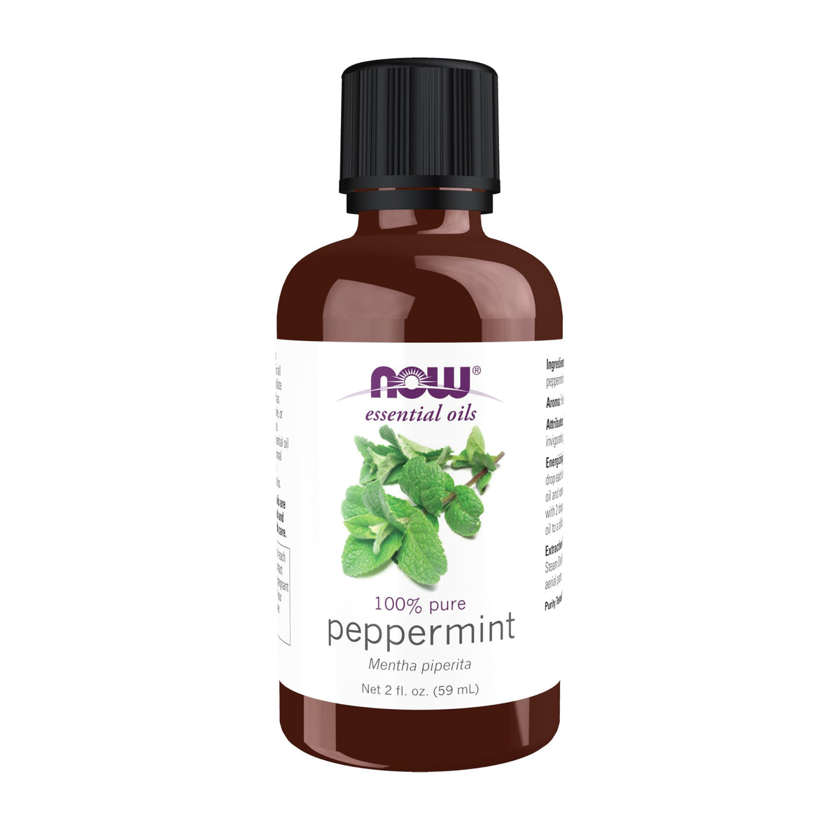NOW Foods menthe poivrée – bouteille 2oz huile pure pour diffusion aromathérapique.