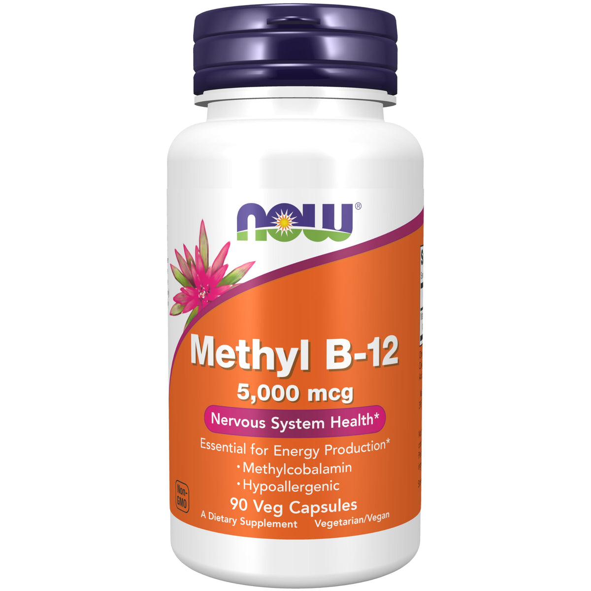 NOW Foods Methyl B-12 gélules végétales dans une bouteille; soutien potentiel à l'énergie.