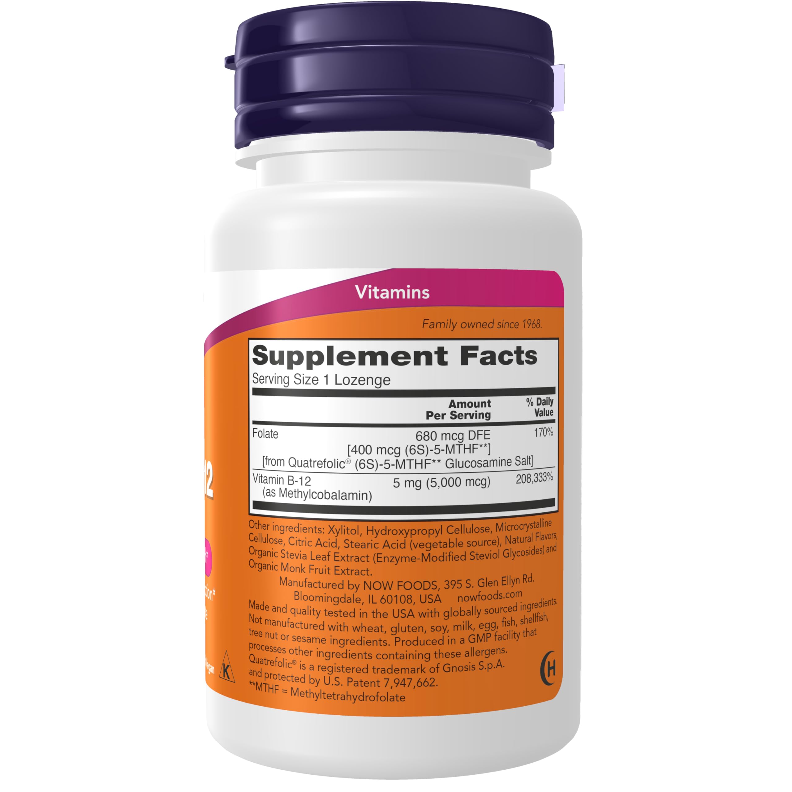 NOW Foods Methyl B-12: prise simple d'une pastille au quotidien