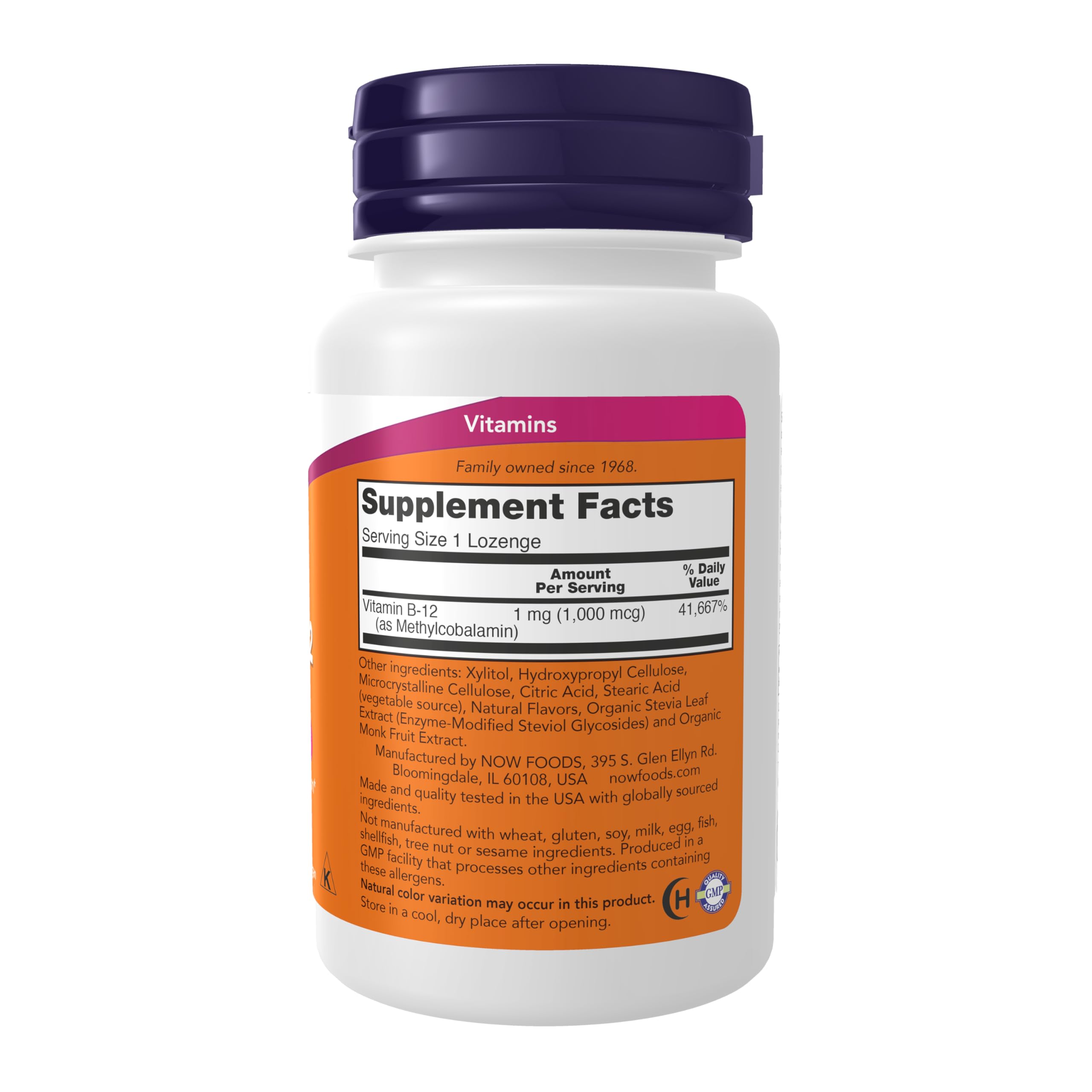 NOW Foods Methyl B-12, pastilles énergie, aide potentielle pour rester actif.