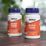 NOW Foods Methyl Folate – icône vegan et Non-GMO, choix éthique.