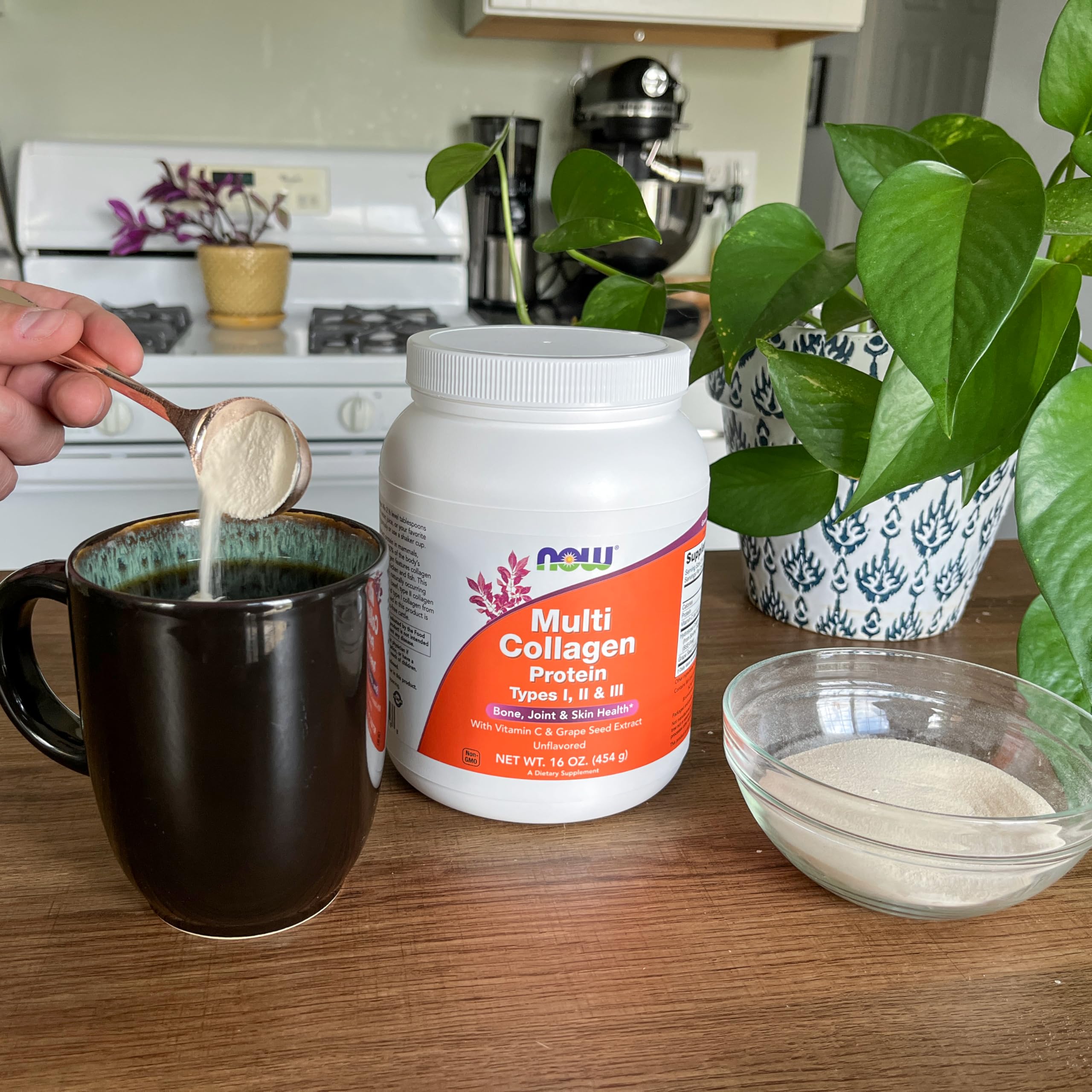 NOW Foods Multi Collagen – collagène de poulet, type II extrait du bouillon.