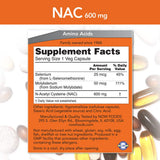 NOW Foods NAC 600mg - Composition: inclut sélénium et molybdène pour les enzymes.